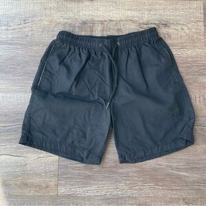 Black Knee-Length Relaxed-Fit Shorts